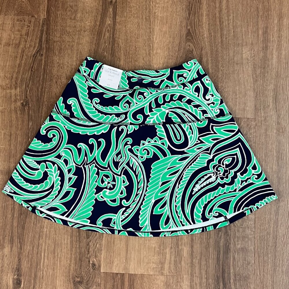 NEW Talbots Out & About Skort - Impressive Paisley Blue Green Sz XS - Picture 9 of 12